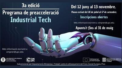 Inscripcions al programa de preacceleració Industrial Tech - Edició 3