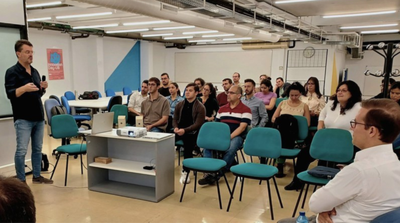 Carles Puente i Baliarda, ha participat a la taula rodona "Innovació en l'empresa: la importància de la connexió amb l'ecosistema"