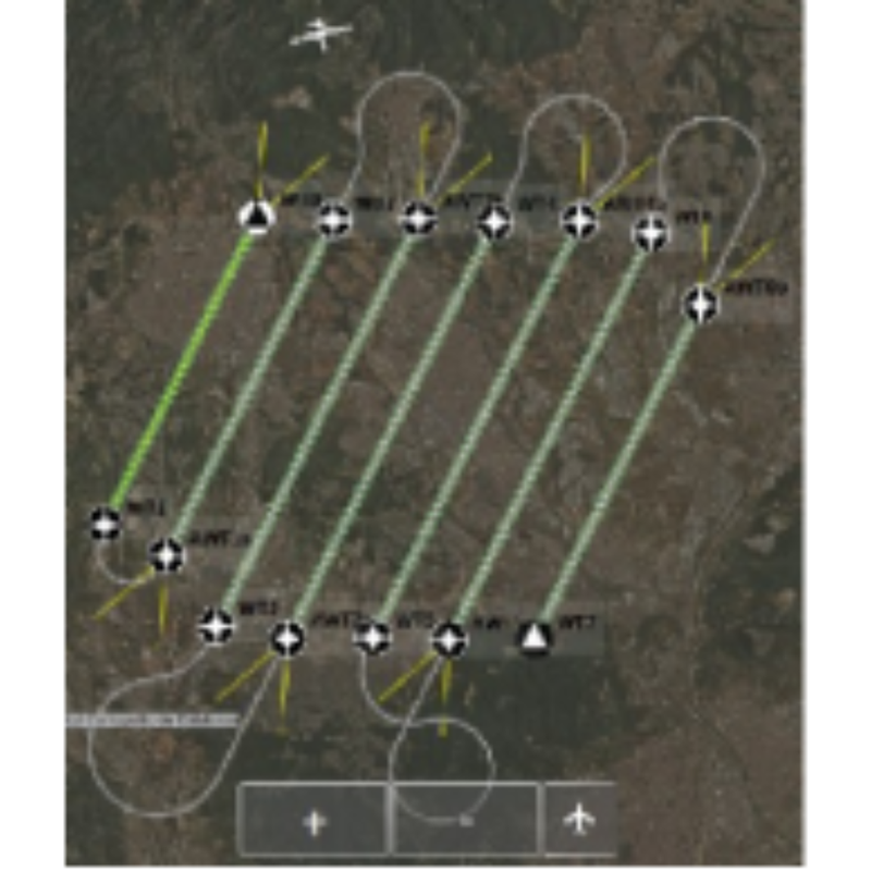 System for improving the performance of pilots of aircrafts in aerial photography works and procedure to be used with such system. MKT2013/0148_G